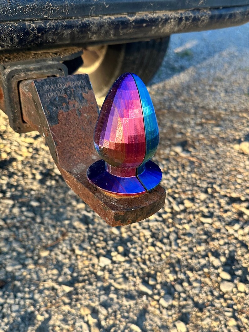 Prank 3d Printed Butt Plug Trail Hitch Ball Cover Gag Gift Family Reunion Bachelor, Party