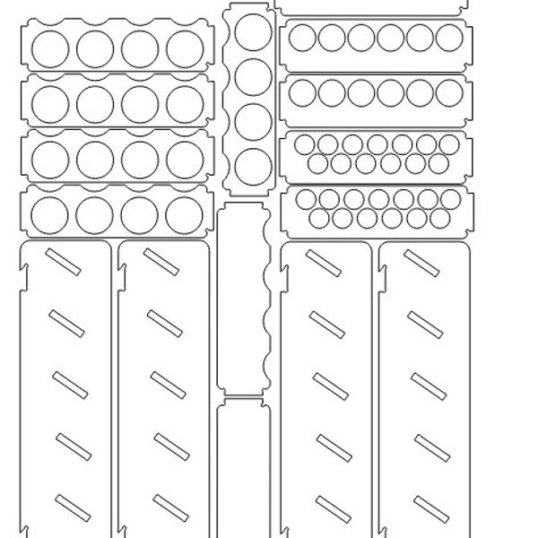 spray paint can and craft paint holder file DXF