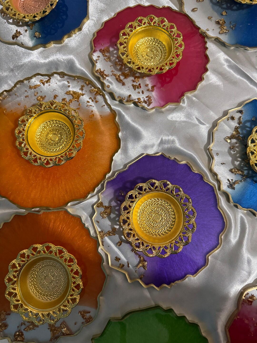 Resin Mehndi Plates, Resin Plates, Resinmehndi Tray, Mehndi Coasters