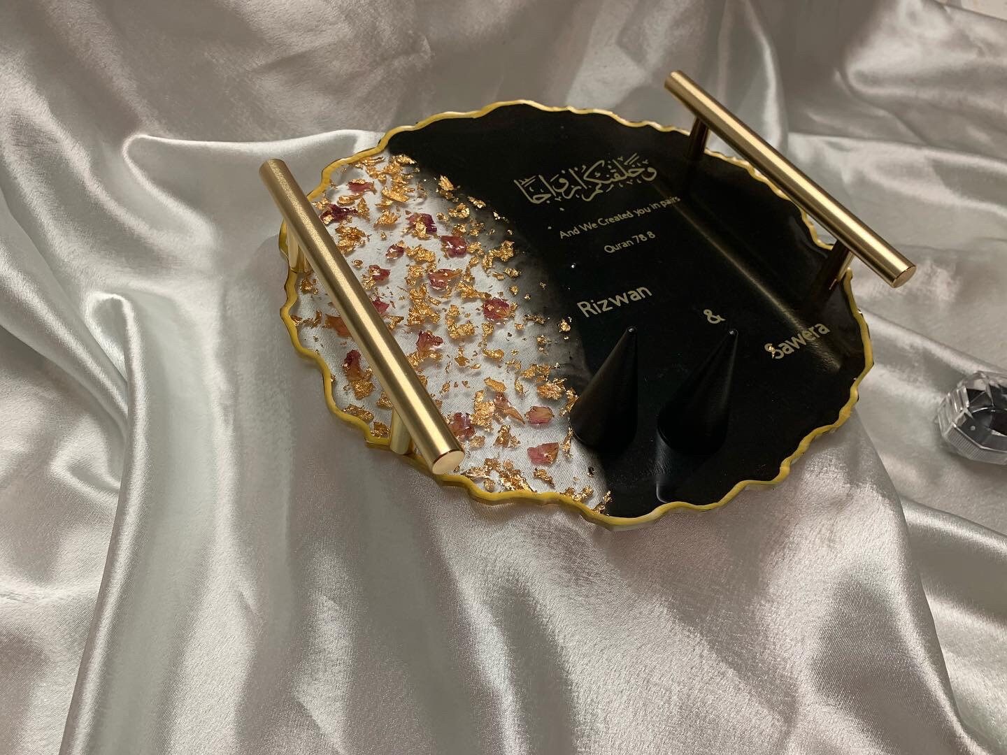 Resin Engagement/ Nikkah Ring Tray Ring Tray Wedding Ring Etsy UK