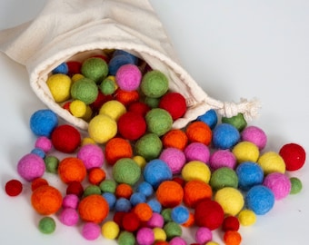 120 felt pom-poms – versatile craft material for creative projects, felt pom-poms, felt beads, felt balls
