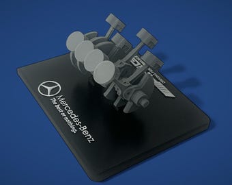 Mercedes-Benz M156 Motor Modell - Maßstab 1: 4 V8 Kurbelwelle Display | 3D gedrucktes Geschenk für Autoliebhaber