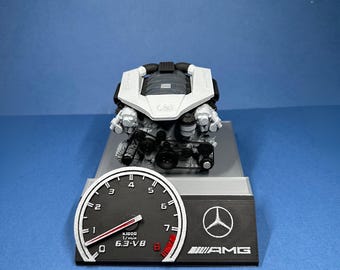 Mercedes Mercedes M156 V8 Motor Modell mit Tachometer Anzeige - Handmade Desktop Sammlerstück