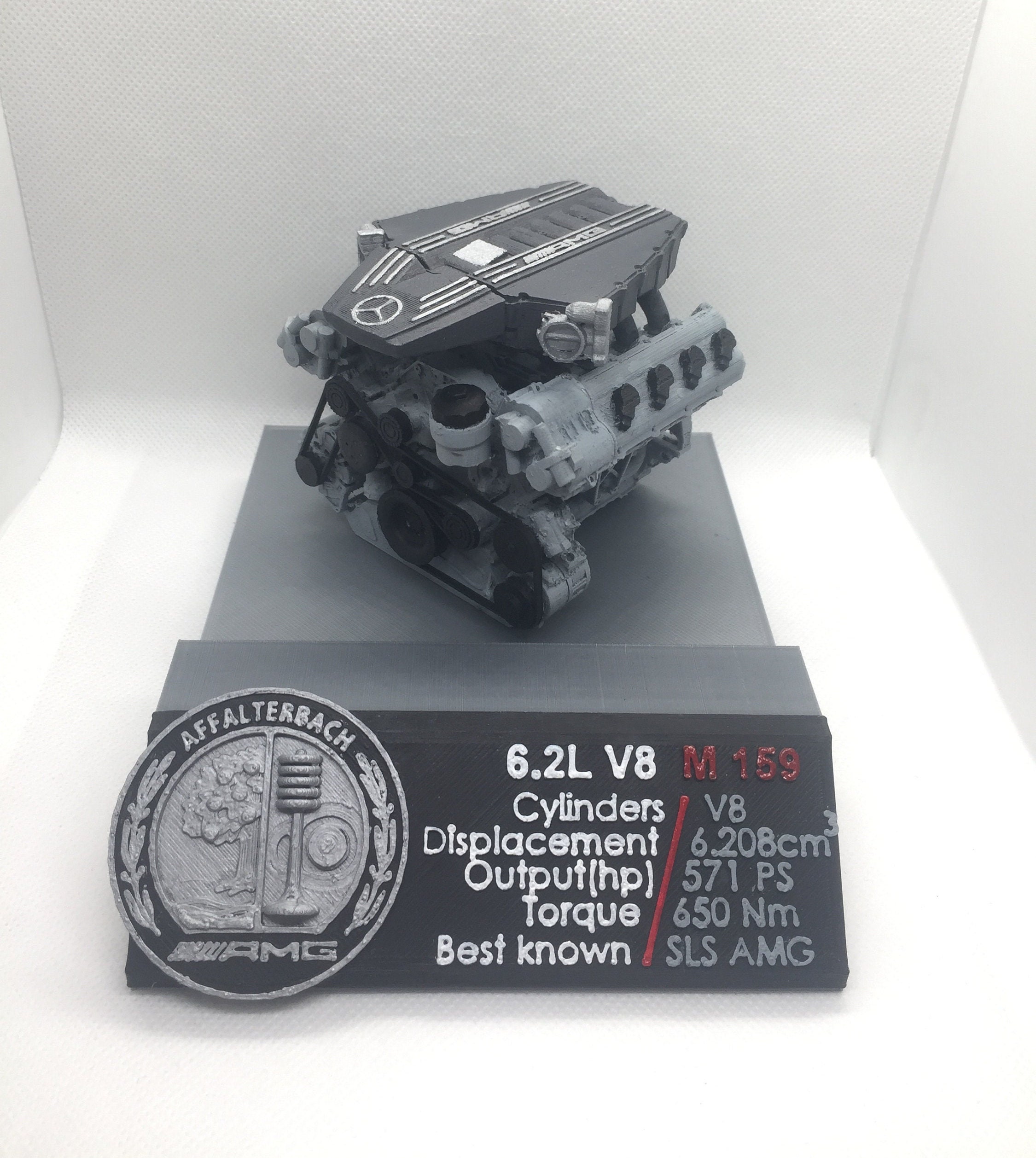 AMG M 159 6.2 V8 Engine With Stand (affalterbach AMG Logo and Technical ...