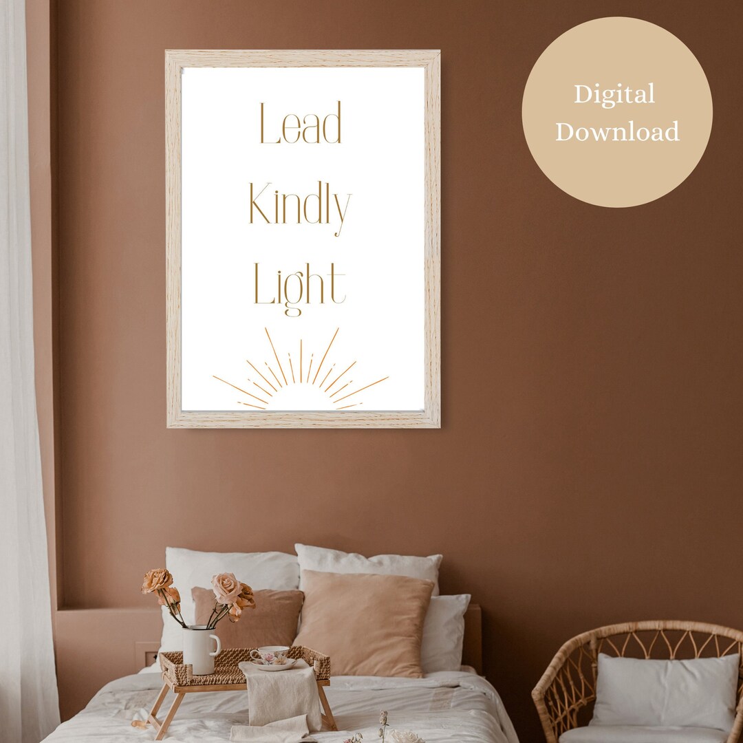 Lead Kindly Light, LDS Hymn, Latter Day Saints, Wall Art, Wall Decor
