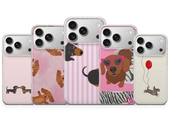 Dachshund Phone Case Dog Cover for iPhone 18 Pro Max, 17, 16, 15, Samsung S26 Ultra, S25 FE, A57, A56, Pixel 11, 10