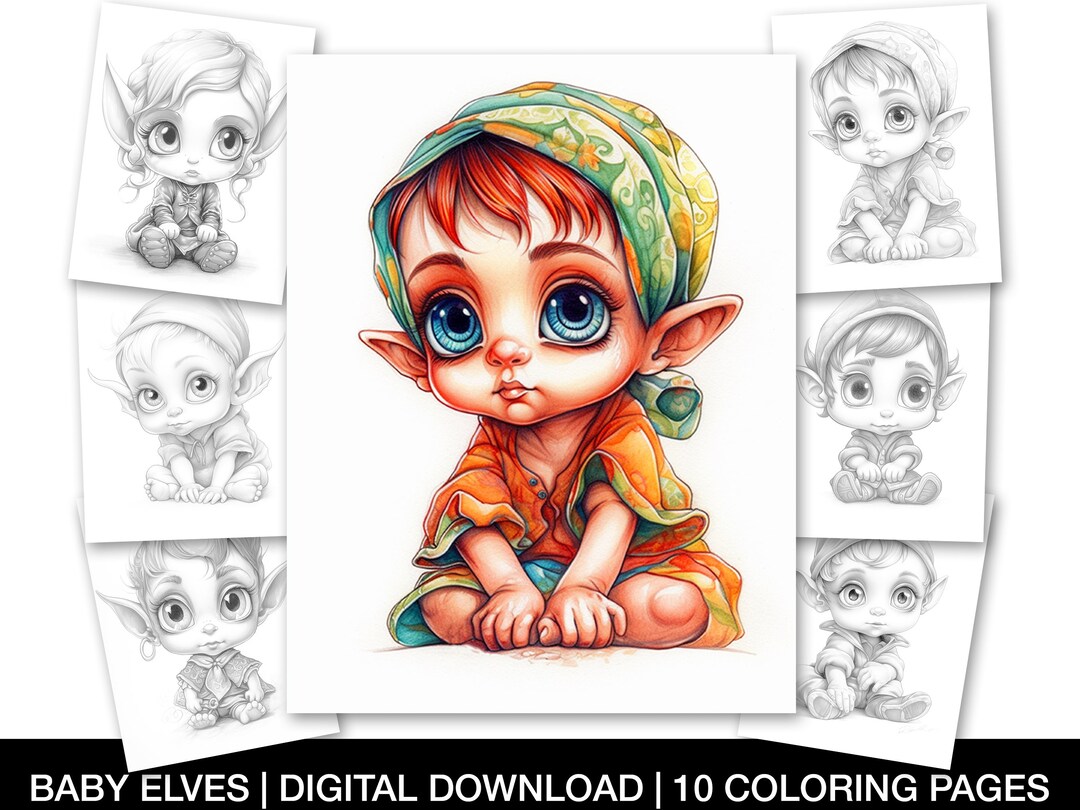 Cute Baby Elves Printable Coloring Pages for Adults and Teens Cute Baby Elves Printable Coloring Pages for Adults and Teens