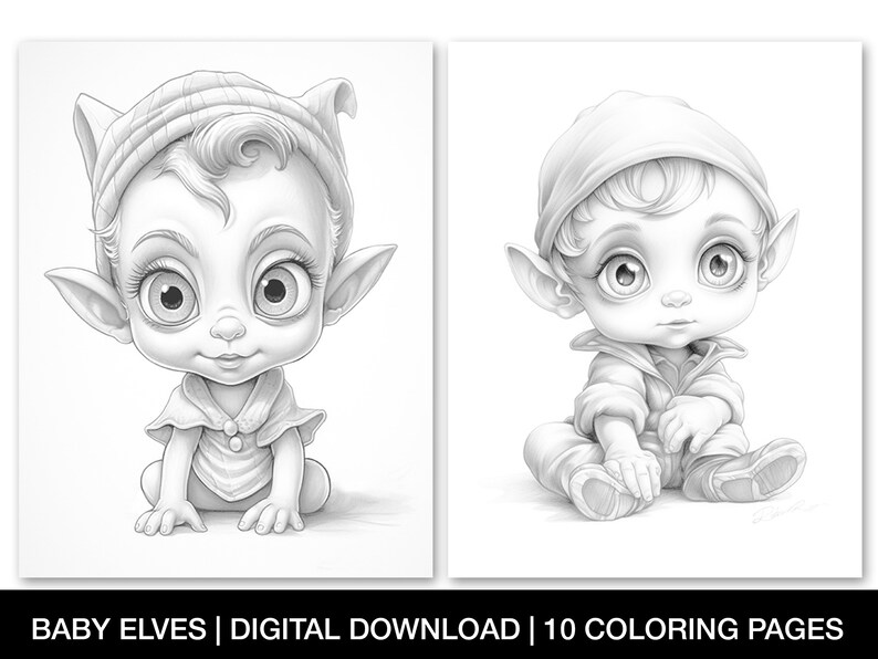 Cute Baby Elves Printable Coloring Pages for Adults and Teens Cute Baby Elves Printable Coloring Pages for Adults and Teens