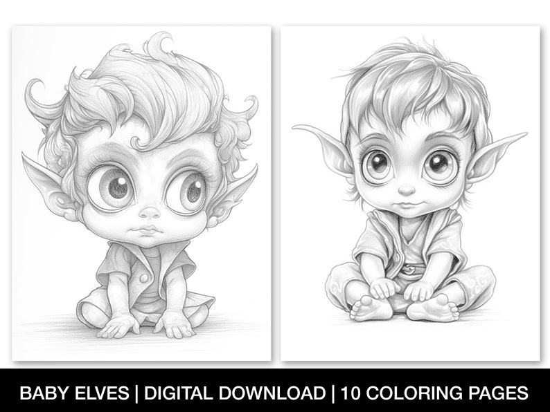 Cute Baby Elves Printable Coloring Pages for Adults and Teens Cute Baby Elves Printable Coloring Pages for Adults and Teens