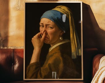 Impresionista Divertido, Pintura al Óleo Irónica, Arte Alterado Divertido, Decoración Mural Ecléctica, Cultura Pop Art del Renacimiento