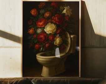 Botanical Poster, Moody Art Flower, Eclectic Alter Art Print, Renaissance painting, Eclectic Wall Art, Printable Wall Art, Digital Download