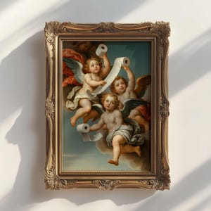 Impresionista Divertido, Pintura al Óleo Irónica, Arte Alterado Divertido, Decoración Mural Ecléctica, Cultura Pop Art del Renacimiento