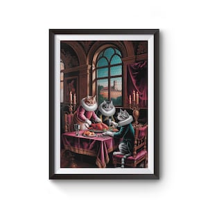 Altered Art Painting, Vintage Parody Art, Eclectic Wall Art, Whimsical Wall Art, Maximalist Wall Art, Funny Renaissance Alter Art, Digital