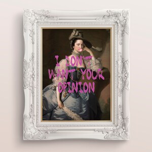 Vintage Portrait Painting, Renaissance Art Print, Feminine Baroque Digital Print, Antique Portrait Painting, Feminist Wall Print