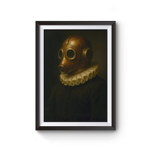 Funny Altered Art Portrait Eclectic Print, Altered Vintage Painting, Funny Classic Art Print, Remade Classical Art, Printable Maximalist Art