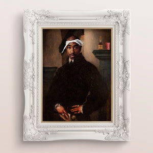 Altered Renaissance Art, 2pac Altered Renaissance Painting, Renaissance Art Print, Antique Portrait Painting, Printable Rococo Art