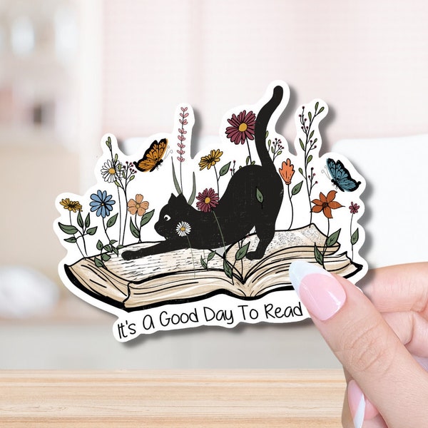 It's a Good Day to Read a Book, 3" Handmade Sticker, Reading Sticker, Book Lover Gift Ideas