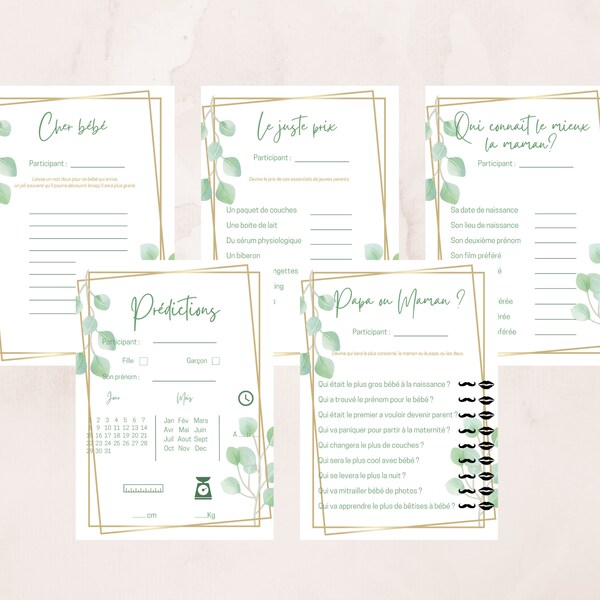 Invitation gender reveal français Etsy France