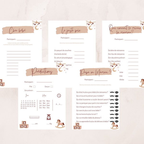 Invitation gender reveal français Etsy France