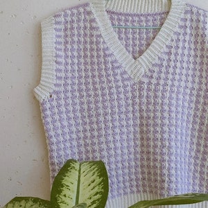 Crochet vest pattern PDF Download, Modern crochet vest pattern, V-neck vest crochet pattern, Easy crochet vest pattern image 3