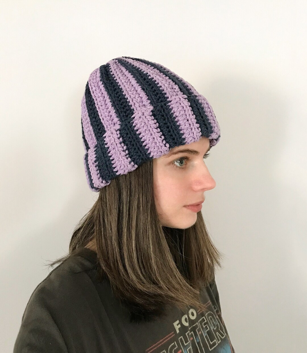 PDF Chunky Ribbed Crochet Beanie Pattern Fun Easy Crochet Hat - Etsy