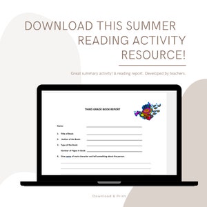 Elementary School Sumer Book Report Template