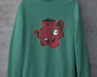 Washington University Sweatshirt - Vintage Wash U Bear Mascot Sweater