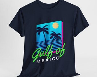 Camiseta retro del Golfo de México / Camiseta retro de playa y océano / Camiseta de vacaciones