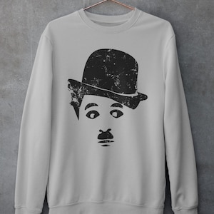 Charlie Chaplin Sweatshirt, Sir Charlie Chaplin Face Crewneck