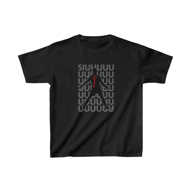 Siuuuuuu Cristiano Ronaldo Kids T-Shirt, Youth Short Sleeve T-Shirt image 1
