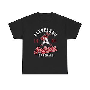 Baseball-T-shirt Cleveland Indians, vintage sportkleding voor honkbalfans