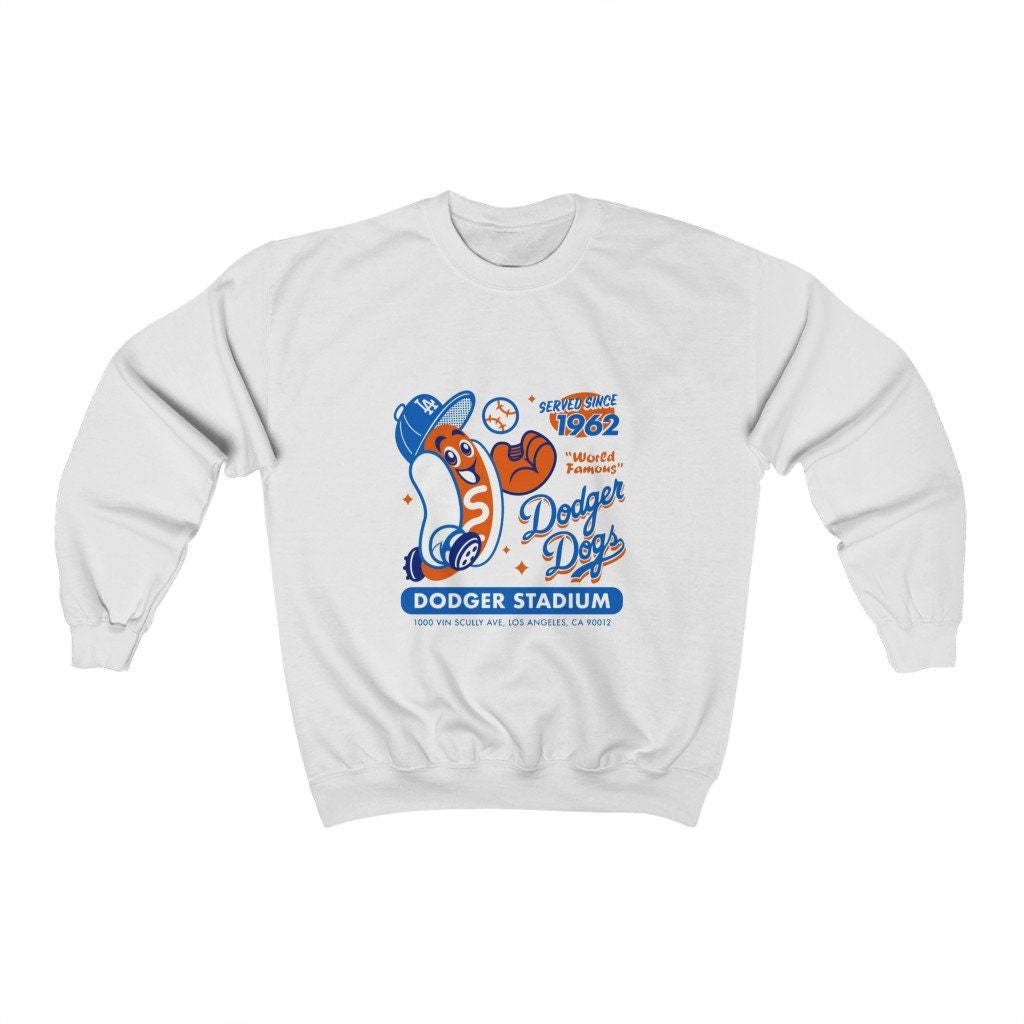 Hottertees Dodger Dogs Since 1962 Baseball Sweatshirt