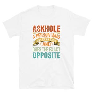 Geestige Askhole-kleding met definitieprint