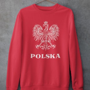 Polska Eagle Sweatshirt, Vintage Style Poland/Polish Eagle Flag Sweater