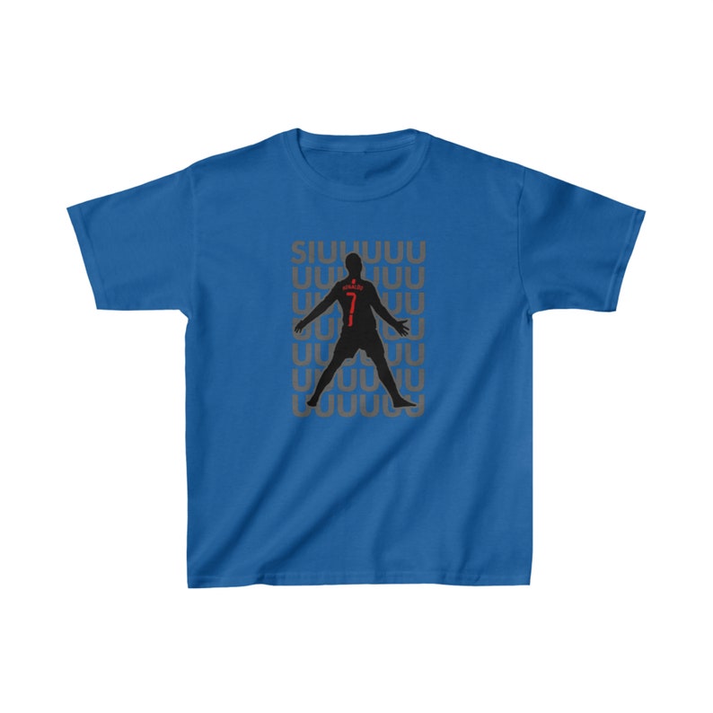 Siuuuuuu Cristiano Ronaldo Kids T-Shirt, Youth Short Sleeve T-Shirt image 5