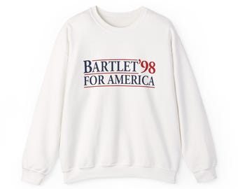 West Wing Bartlet for America Sweateshirt, Vintage Bartlet '98 Sweater