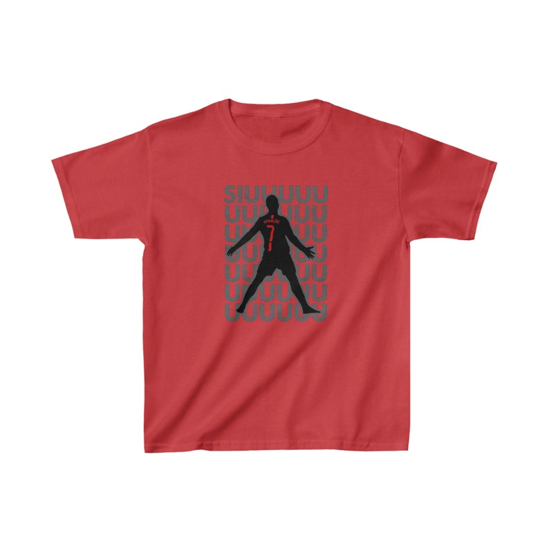Siuuuuuu Cristiano Ronaldo Kids T-Shirt, Youth Short Sleeve T-Shirt image 3