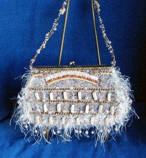 Vintage Beaded Handmade Mary Frances Handbag Purse