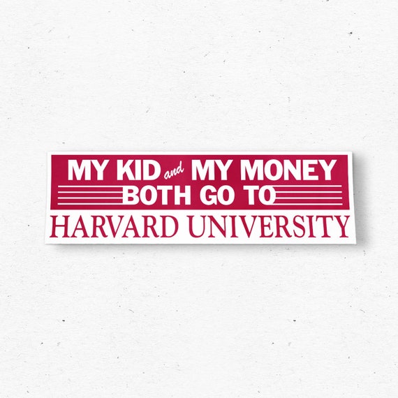 Harvard University Bumper Sticker FUNNY College Sticker Etsy