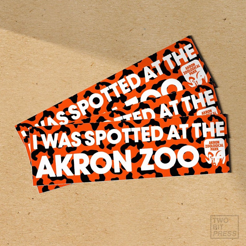 Akron Zoo Ohio Bumper Sticker Tourism USA Vintage Style Etsy