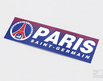 Paris Saint Germain Retro Vintage Badge Die Cut Vinyl Sticker PSG 