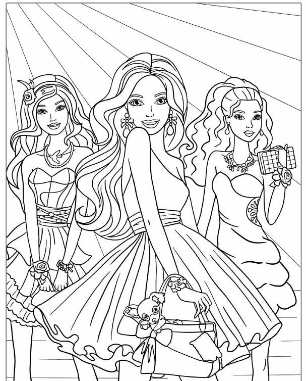 Barbíe Coloring Book: Barbíe Coloring Book For Girls, Kids, Ages 4
