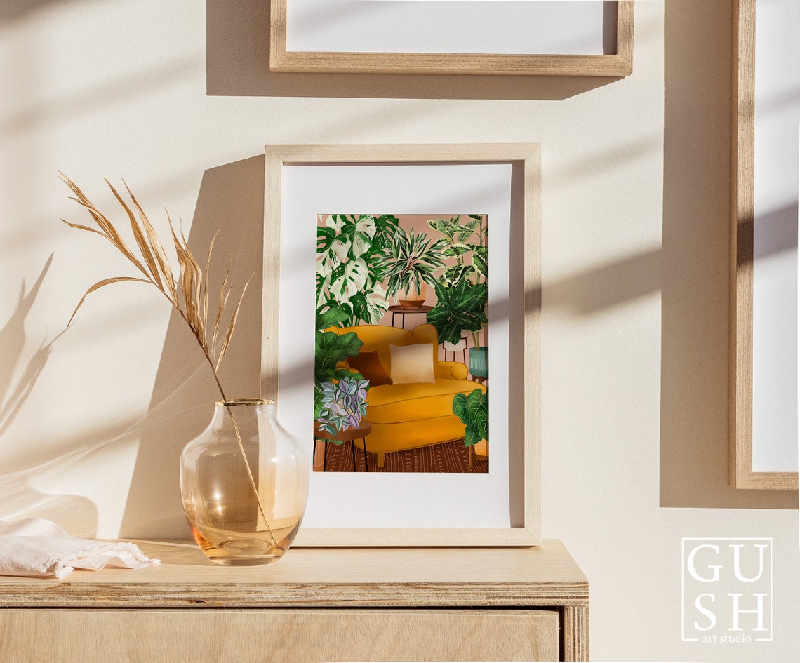 Plant Room Wall Art Indoor Jungle Art Nature Inspired Etsy