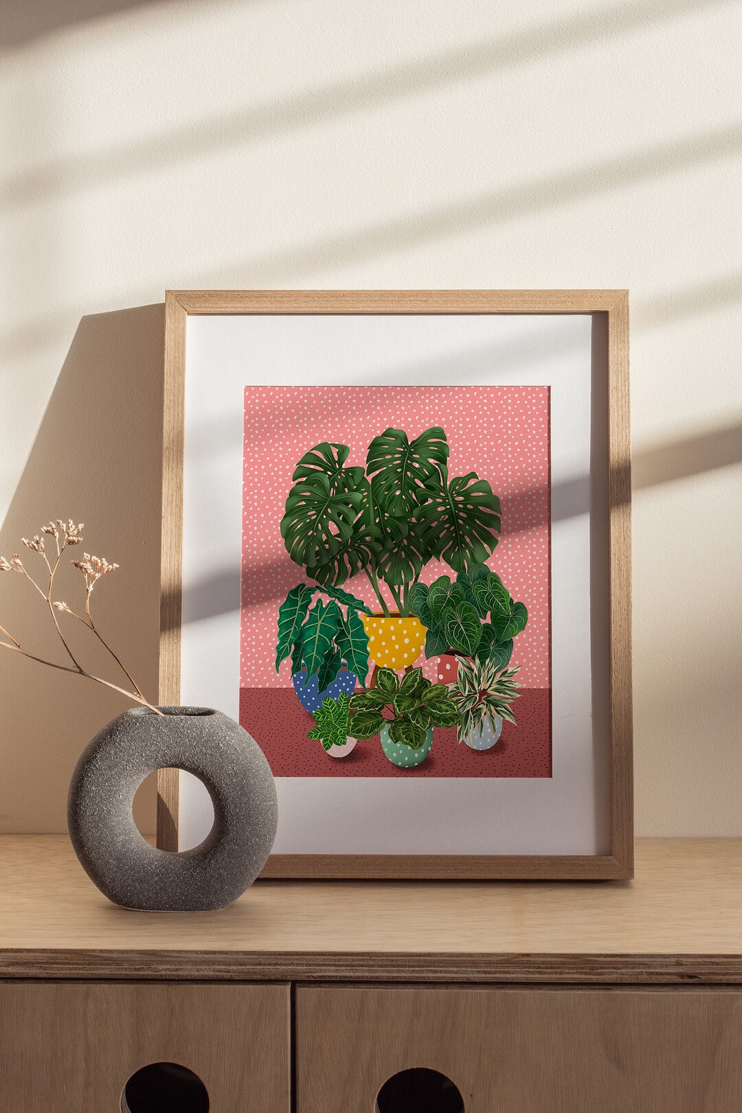Cute Colourful House Plants Art Print Urban Jungle - Etsy