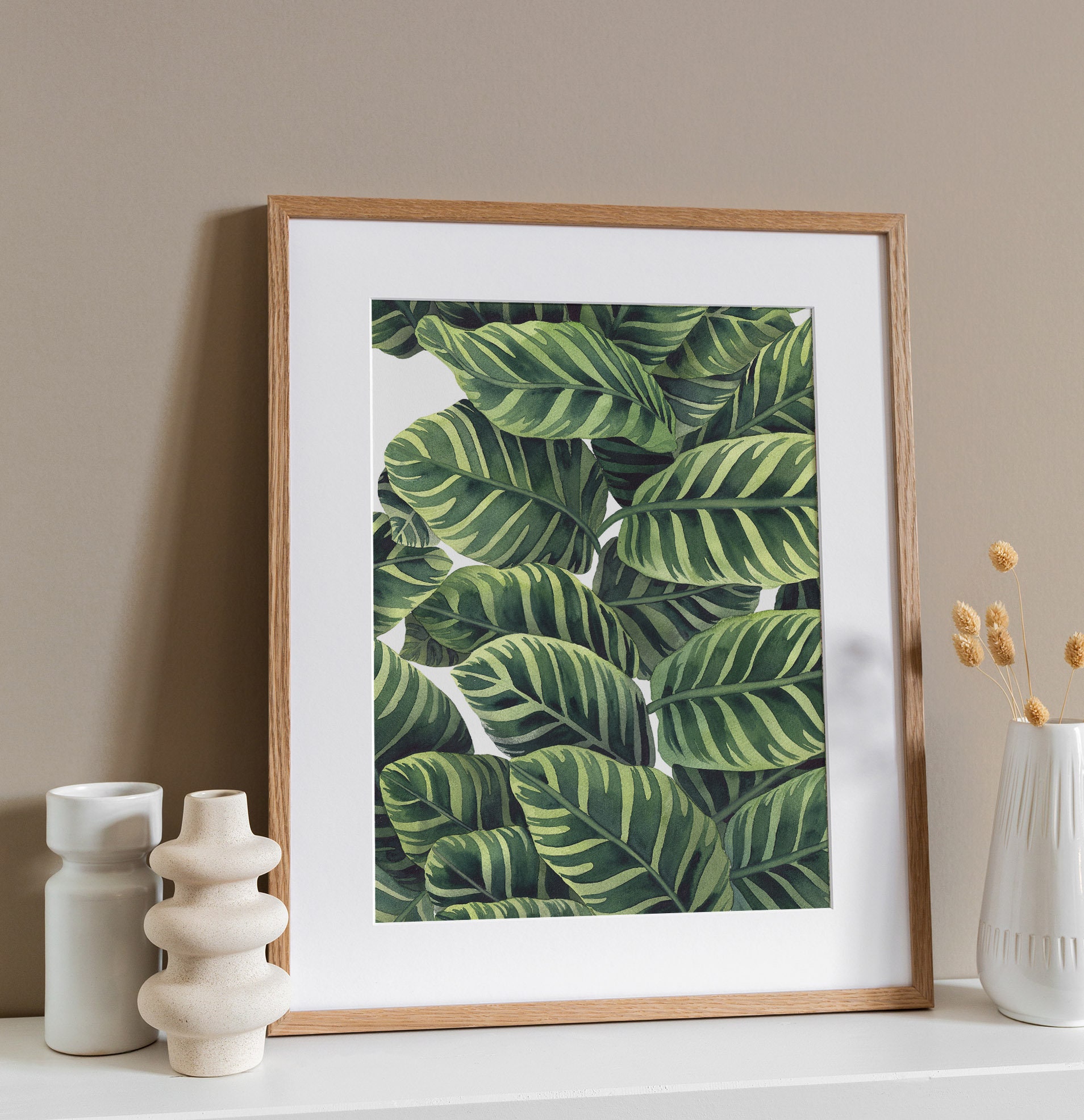 Calathea Zebrina Art Houseplant Illustration Indoor Plants - Etsy