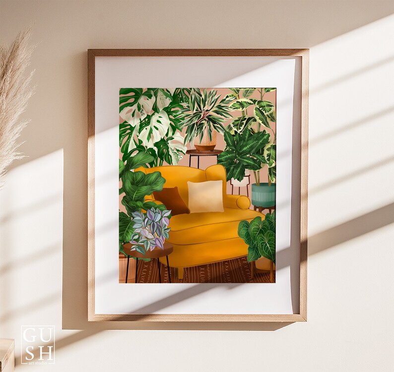 Plant Room Wall Art Indoor Jungle Art Nature Inspired Etsy