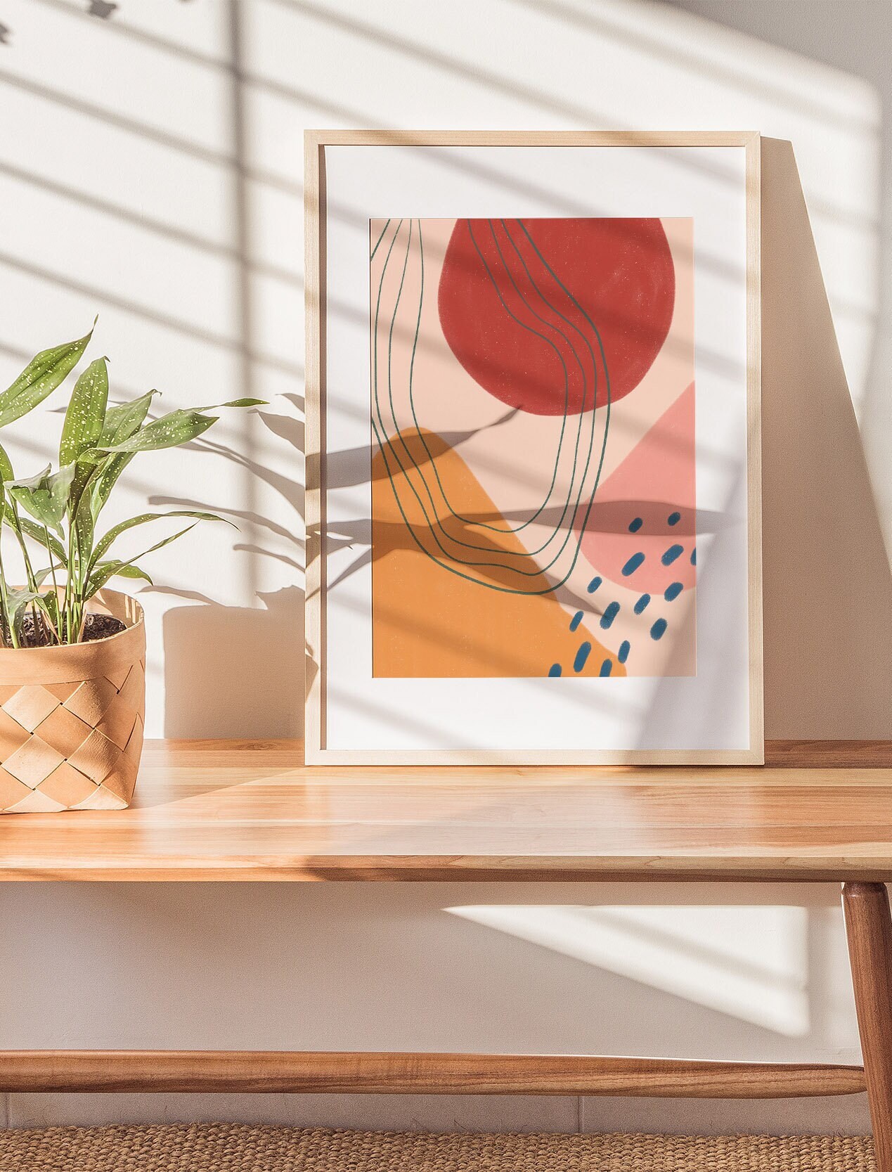 Earthy Tones Printable, Abstract Shapes 22 A Print, Modern Bohemian ...