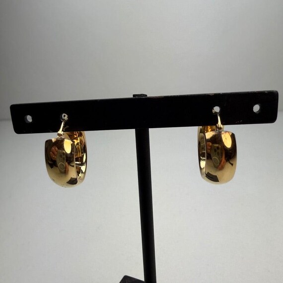 14k Solid Yellow Gold Perfectly Chunky Hoop Earrings, 2.69 g