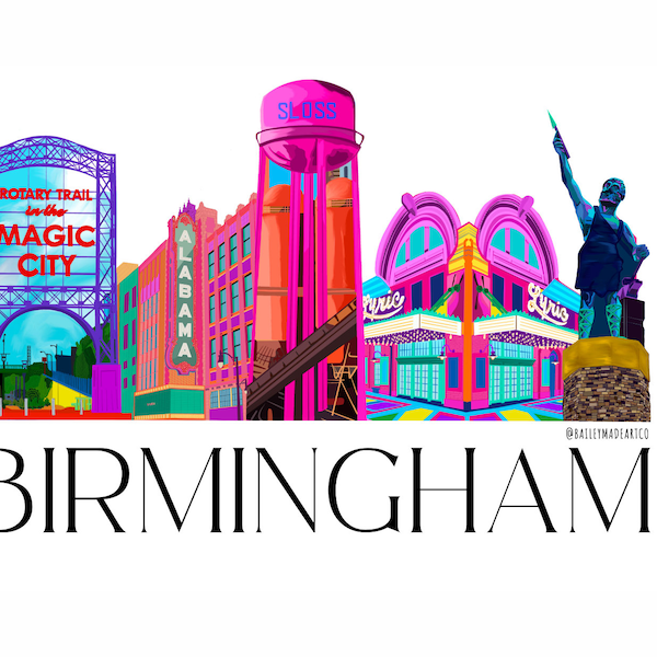 Birmingham Alabama Prints Etsy