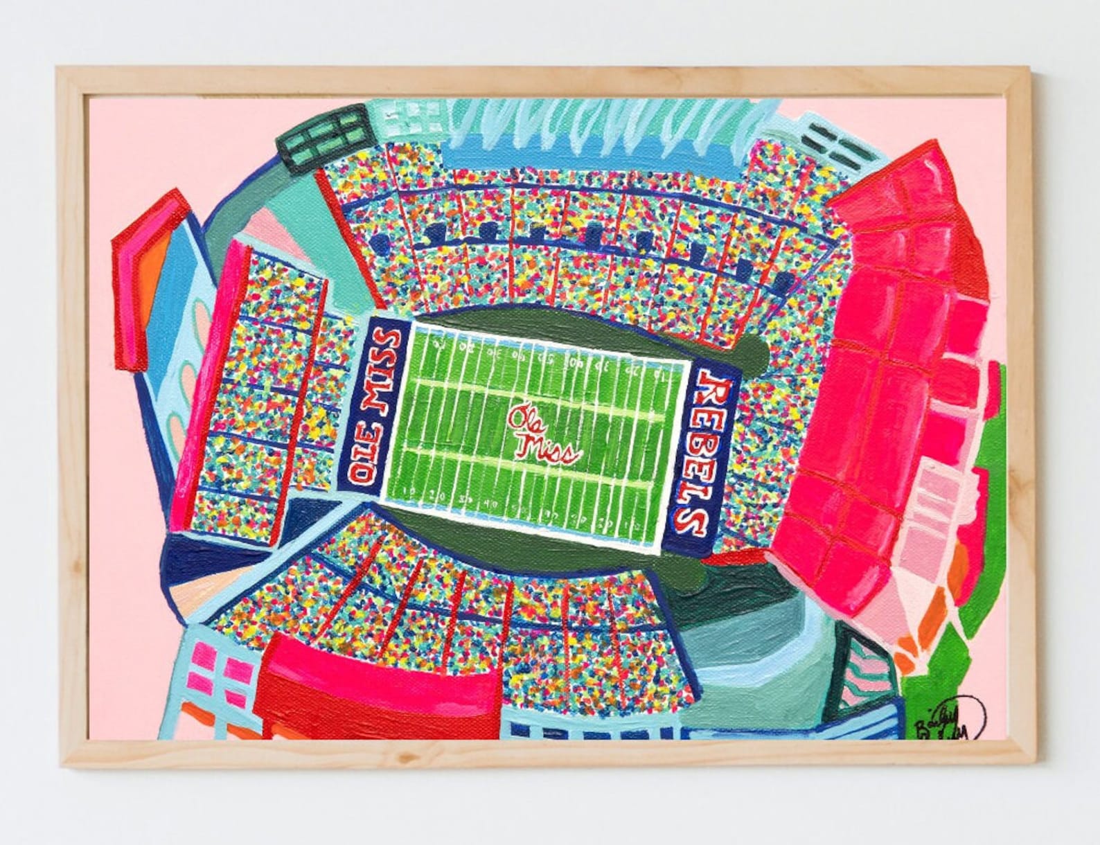 Officially Licensed Ole Miss Stadium Print, Ole Miss Print, Fan ...